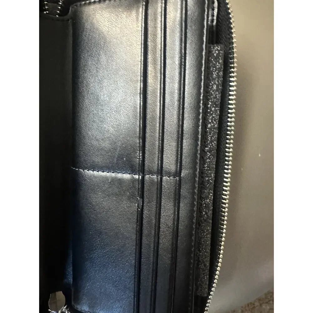 Michael Kors Jet Set Travel Wristlet Wallet Large Saffiano Leather Black NWT